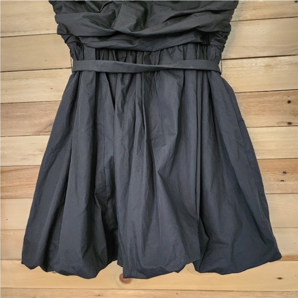 Zara Black Voluminous Bubble Mini Dress Event Evening Cocktail Wedding Guest - Picture 4 of 10